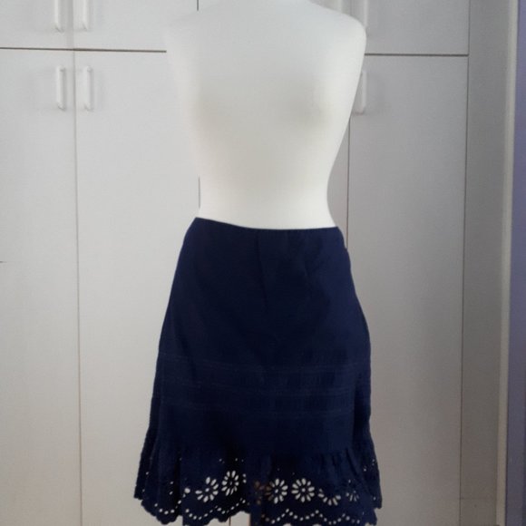 Broderie Anglaise A line Ralph Lauren Skirt sz 16 - Picture 1 of 4